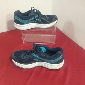Saucony Cohesion 10 Womens SZ 7 Shoes Blue Teal Athletic Running S15333-18.